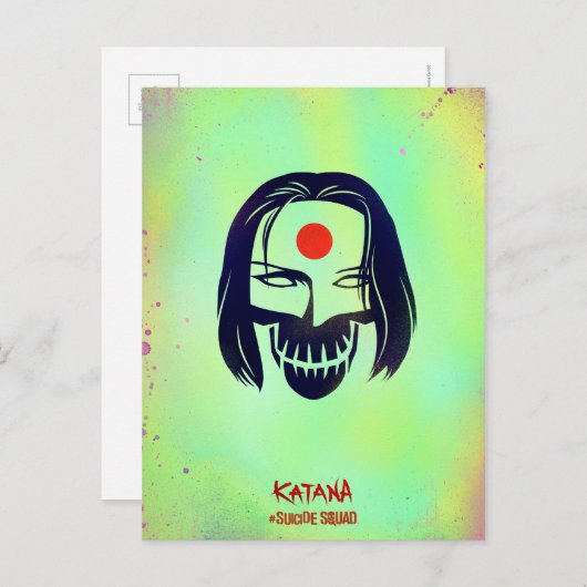 Suicide Squad | Katana Head Icon Briefkaart (Voorkant / Achterkant)