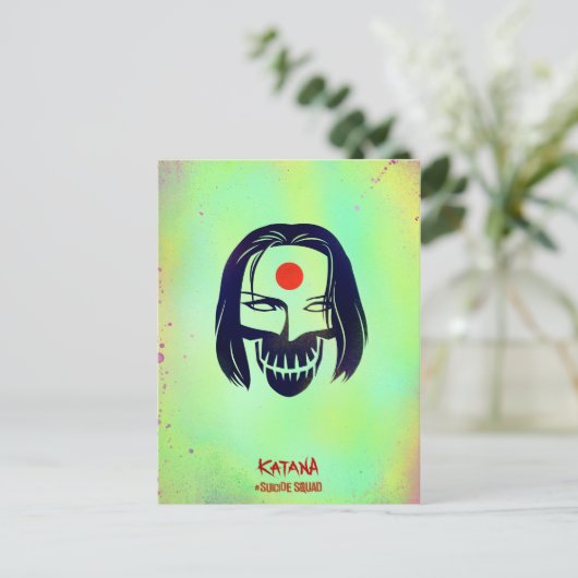 Suicide Squad | Katana Head Icon Briefkaart (Staand voorkant)