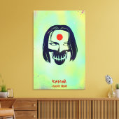 Suicide Squad | Katana Head Icon Canvas Afdruk (Insitu (Woonkamer))