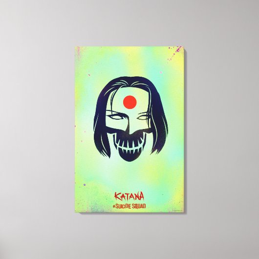 Suicide Squad | Katana Head Icon Canvas Afdruk (Voorkant)