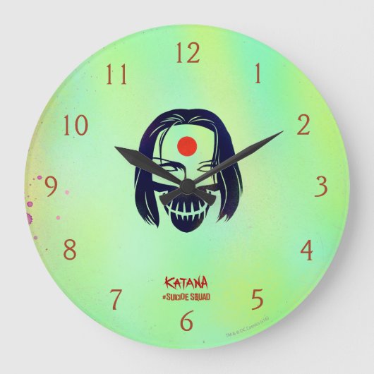 Suicide Squad | Katana Head Icon Grote Klok (Voorkant)