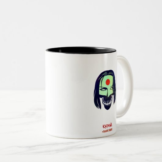 Suicide Squad | Katana Head Icon Tweekleurige Koffiemok (Voorkant rechts)