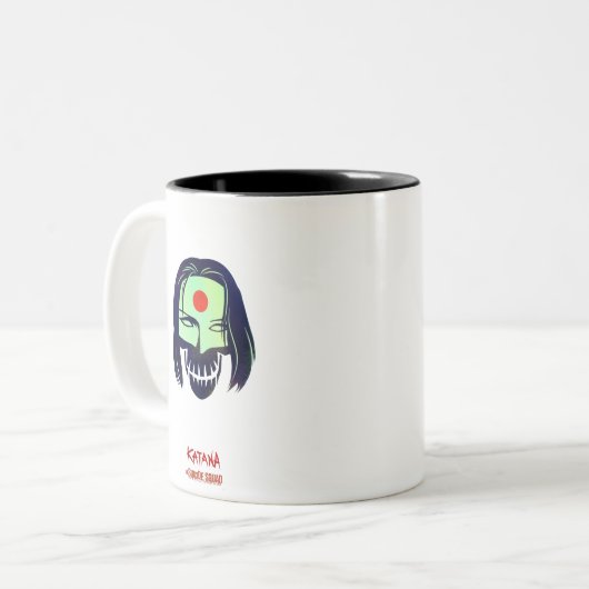 Suicide Squad | Katana Head Icon Tweekleurige Koffiemok (Voorkant links)