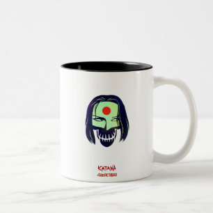 Suicide Squad   Katana Head Icon Tweekleurige Koffiemok