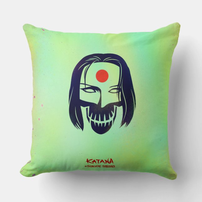 Suicide Squad | Katana Hoofd Icoon Kussen (Voorkant)