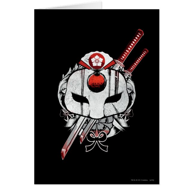 Suicide Squad | Katana Mask & Swords Tattoo Art (Voorkant)