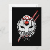 Suicide Squad | Katana Mask & Swords Tattoo Art Briefkaart (Voorkant / Achterkant)