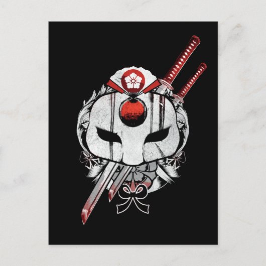 Suicide Squad | Katana Mask & Swords Tattoo Art Briefkaart (Voorkant)
