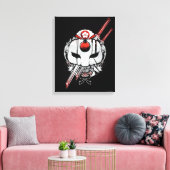Suicide Squad | Katana Mask & Swords Tattoo Art Canvas Afdruk (Insitu (Woonkamer))