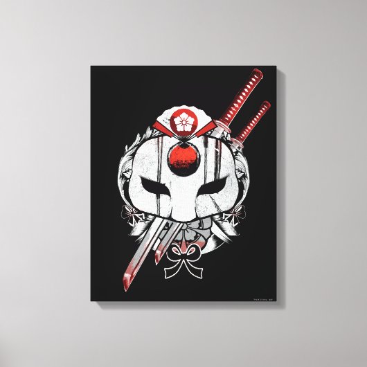 Suicide Squad | Katana Mask & Swords Tattoo Art Canvas Afdruk (Voorkant)
