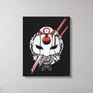 Suicide Squad   Katana Mask & Swords Tattoo Art Canvas Afdruk