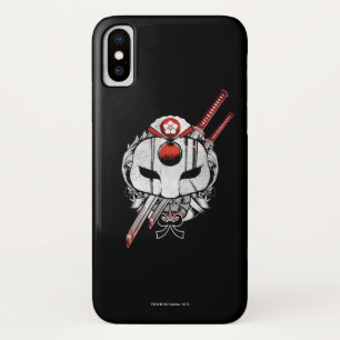 Suicide Squad Katana Mask & Swords Tattoo Art iPhone X Hoesje