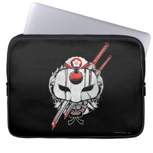 Suicide Squad   Katana Mask & Swords Tattoo Art Laptop Sleeve
