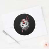 Suicide Squad | Katana Mask & Swords Tattoo Art Ronde Sticker (Envelop)