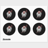 Suicide Squad | Katana Mask & Swords Tattoo Art Ronde Sticker (Vel)