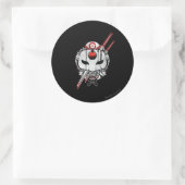Suicide Squad | Katana Mask & Swords Tattoo Art Ronde Sticker (Tas)