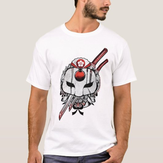 Suicide Squad | Katana Mask & Swords Tattoo Art T-shirt (Voorkant)