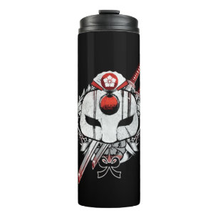 Suicide Squad   Katana Mask & Swords Tattoo Art Thermosbeker