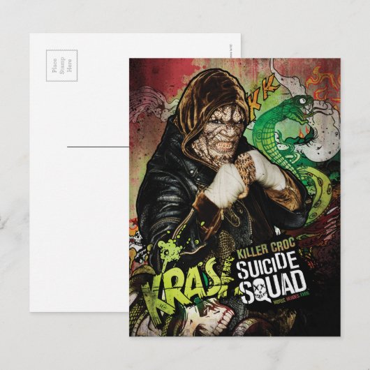 Suicide Squad | Killer Croc Character Graffiti Briefkaart (Voorkant / Achterkant)