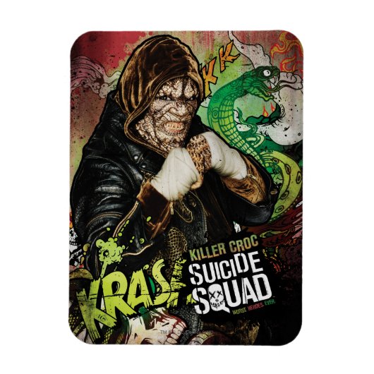 Suicide Squad | Killer Croc Character Graffiti Magneet (Verticaal)
