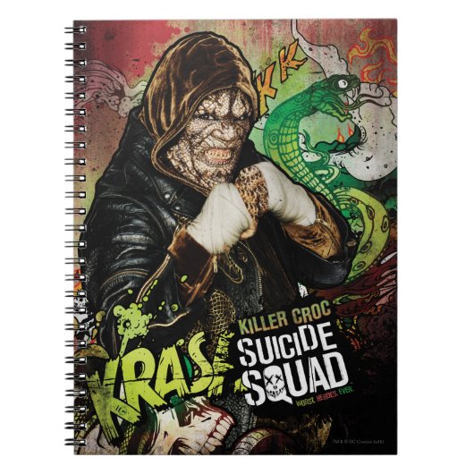 Suicide Squad | Killer Croc Character Graffiti Notitieboek (Voorkant)
