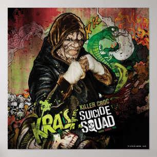 Suicide Squad   Killer Croc Character Graffiti Poster