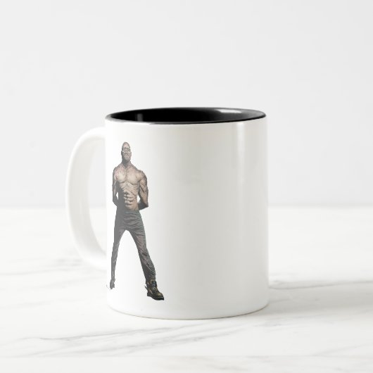 Suicide Squad | Killer Croc Comic Book Art Tweekleurige Koffiemok (Voorkant links)