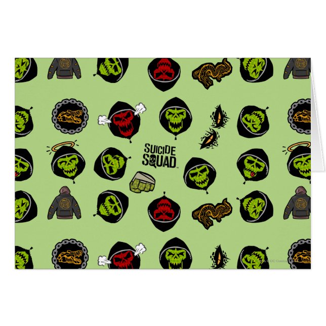 Suicide Squad | Killer Croc Emoji Pattern (Voorkant Horizontaal)