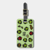 Suicide Squad | Killer Croc Emoji Pattern Bagagelabel (Voorkant verticaal)