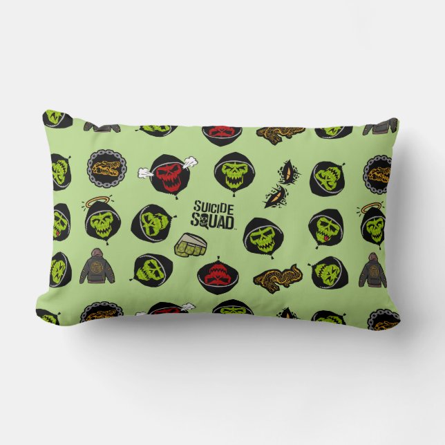 Suicide Squad | Killer Croc Emoji Pattern Kussen (Voorkant)