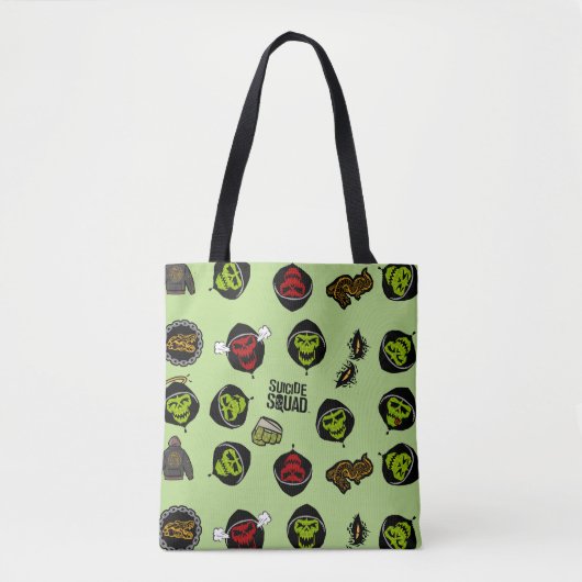 Suicide Squad | Killer Croc Emoji Pattern Tote Bag (Voorkant)