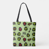 Suicide Squad | Killer Croc Emoji Pattern Tote Bag (Achterkant)