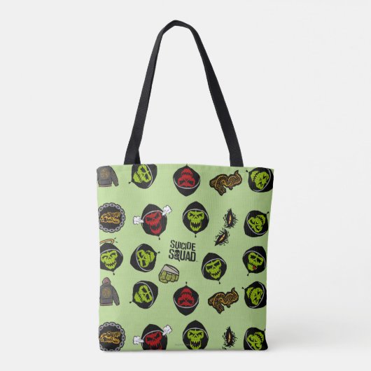 Suicide Squad | Killer Croc Emoji Pattern Tote Bag (Achterkant)