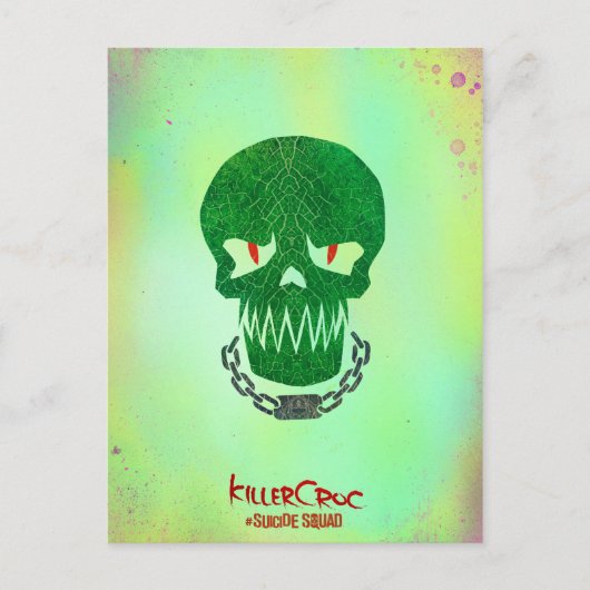 Suicide Squad | Killer Croc Head-pictogram Briefkaart (Voorkant)