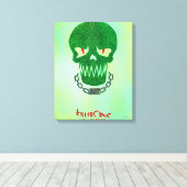 Suicide Squad | Killer Croc Head-pictogram Canvas Afdruk (Insitu (Houten vloer))