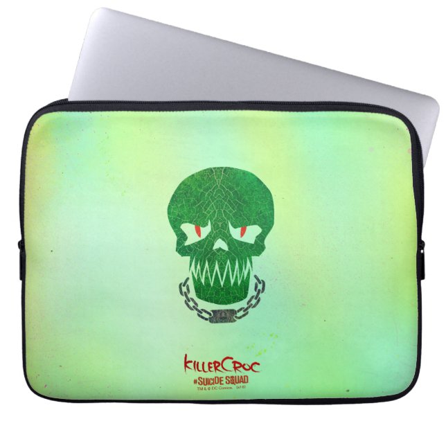 Suicide Squad | Killer Croc Head-pictogram Laptop Sleeve (Voorkant)