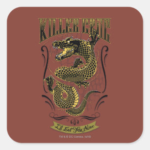 Suicide Squad   Killer Croc Tattoo Vierkante Sticker