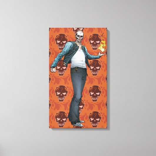 Suicide Squad | Kunst in Comic Book El Diablo Canvas Afdruk (Voorkant)