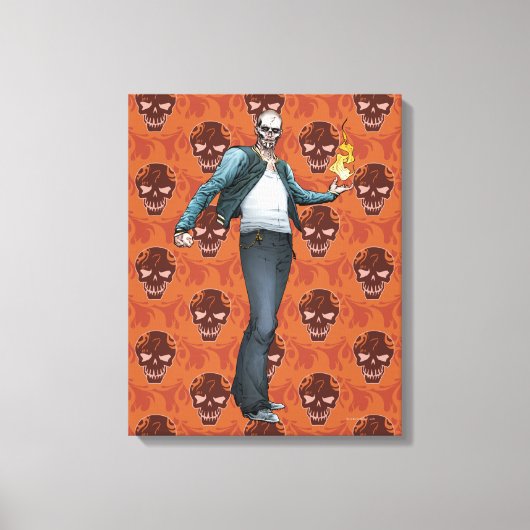 Suicide Squad | Kunst in Comic Book El Diablo Canvas Afdruk (Voorkant)