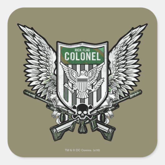 Suicide Squad | Kunst met Tattoo met loopgrap van Vierkante Sticker (Voorkant)