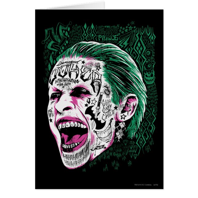 Suicide Squad | Laughing Joker Head Sketch (Voorkant)