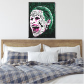 Suicide Squad | Laughing Joker Head Sketch Canvas Afdruk (Insitu (Slaapkamer))