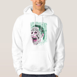 Suicide Squad Laughing Joker Head Sketch Hoodie