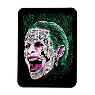 Suicide Squad   Laughing Joker Head Sketch Magneet