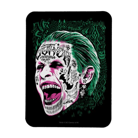 Suicide Squad | Laughing Joker Head Sketch Magneet (Verticaal)