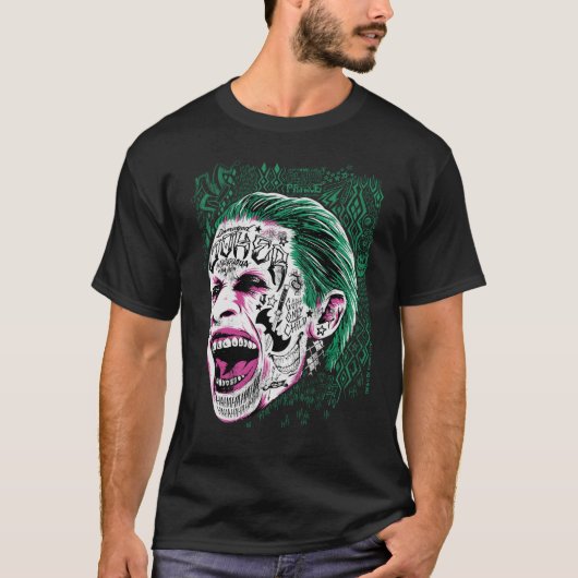 Suicide Squad | Laughing Joker Head Sketch T-shirt (Voorkant)