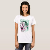 Suicide Squad | Laughing Joker Head Sketch T-shirt (Voorkant volledig)