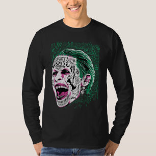 Suicide Squad Laughing Joker Head Sketch T-shirt