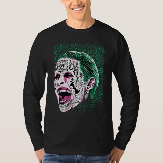 Suicide Squad | Laughing Joker Head Sketch T-shirt (Voorkant)