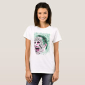 Suicide Squad | Laughing Joker Head Sketch T-shirt (Voorkant volledig)